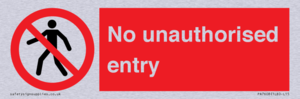 No unauthorised entry